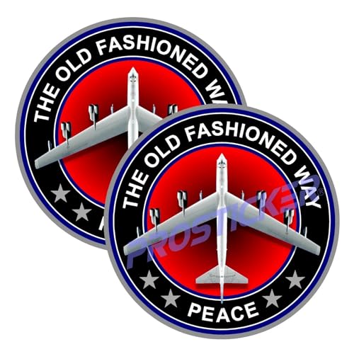 Peace The Old Fashioned Way B-52 Bomber (One) 3" 2 Pack ProSticker 215 2PK