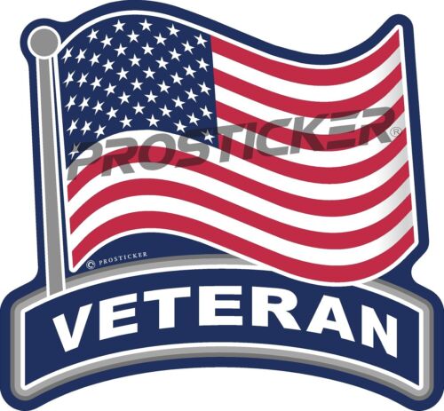 Coast Guard, Army, Navy, Air Force, Veteran, Vietnam,  USCG, Decal, USA, Flag, Military, Weatherproof for Your car, truck, laptop, iPad, notebook, mailbox, window, locker, toolbox, etc. Made In the USA ProSticker 4"