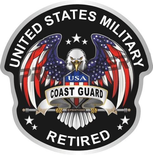 Coast Guard, Army, Navy, Air Force, Veteran, Vietnam, USCG, Decal, USA, Flag, Military, Weatherproof for Your car, truck, laptop, iPad, notebook, mailbox, window, locker, toolbox, etc. Made In the USA ProSticker
