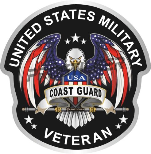 Coast Guard, Army, Navy, Air Force, Veteran, Vietnam, USCG, Decal, USA, Flag, Military, Weatherproof for Your car, truck, laptop, iPad, notebook, mailbox, window, locker, toolbox, etc. Made In the USA ProSticker