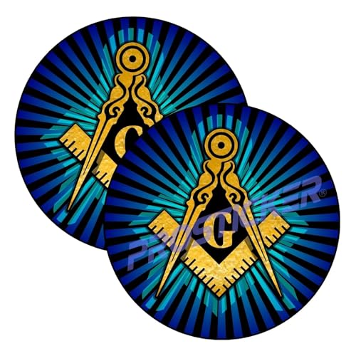 Masonic Circle Burst Decal Blue Lodge (One) 3" 2 Pack ProSticker 013 2PK
