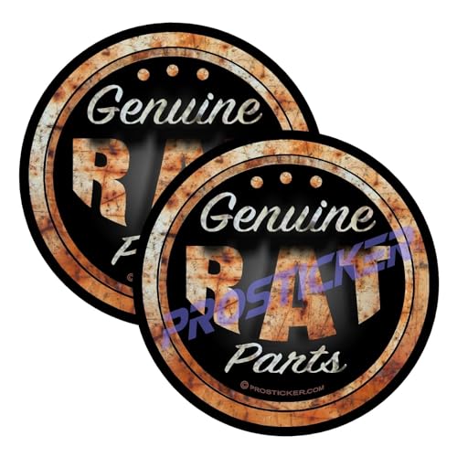 Genuine Rat Parts Original Rat Rod Decal (One) 3" 2 Pack ProSticker 711 2PK