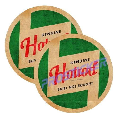 Built Not Bought Genuine Hot Rod Decal (One) 3" 2 Pack ProSticker 770 2PK