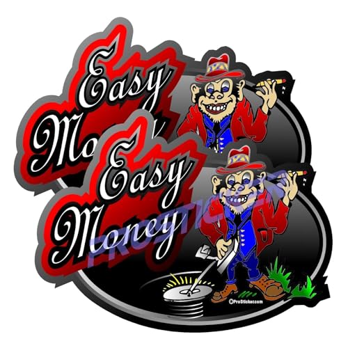 Funny Easy Money Metal Detecting Decal (One) 3" 2 Pack ProSticker 506 2PK