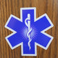 ProSticker 1900 (One) 4" X 4" EMT Star of Life Series Decal Sticker