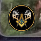 Masonic, Shriner, Lodge, Compass Square, Blue Lodge, Freemason, Weatherproof for Your car, truck, laptop, iPad, notebook, mailbox, window, locker, toolbox, etc. Made In the USA 4" ProSticker