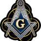 ProSticker 095 (One) 5" Masonic Series Square Compass Decal Sticker