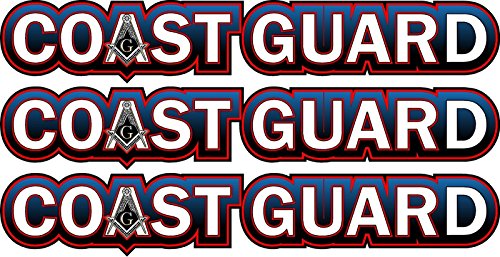 ProSticker 097.6L (Three) 1" X 6" Masonic Series"2B1AsK1" Freemason Compass Square Decal Sticker