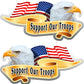 ProSticker 923.M (One Mirrored Pair) 3" X 6" American Pride Series"Support Our Troops" Bald Eagle Decal Sticker