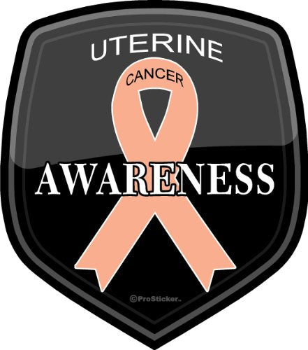 ProSticker 2520 (One) 4" Cancer Awareness Series Uterine Decal Sticker