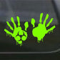 ProSticker 1265/1268 (Right Hand and Left Hand) 4" Zombie Series Green Blood Hand Decal Sticker