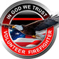 ProSticker 209 (One) 4" Patriot Series in God We Trust, Volunteer Firefighter Thin Red Line Eagle Support Decal Sticker