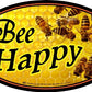 ProSticker 2141 (One) 3" X 5" Beekeeping Series Bee Happy Decal Sticker