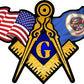 ProSticker 058 (One) 3" X 5" Masonic Series American & Minnesota Flags Compass Square Decal Sticker