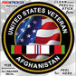 ProSticker 1128V (One) US Veteran Afghanistan Flag Decal Sticker