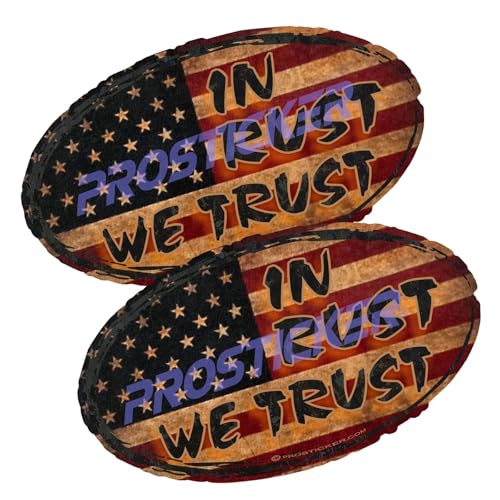 in Rust We Trust USA Rat Rod Decal (One) 2.5"x 4.25" 2 Pack ProSticker 719 2PK