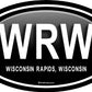 ProSticker 2201 (One) 3" X 5" Euro Oval Series WRW Wisconsin Rapids Decal Sticker