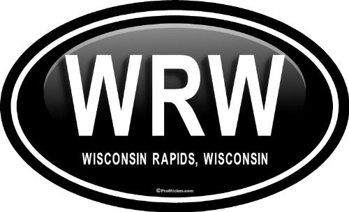 ProSticker 2201 (One) 3" X 5" Euro Oval Series WRW Wisconsin Rapids Decal Sticker