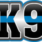 ProSticker 1079 (One) 4" Patriot Series K9 Paw Thin Blue Line Support Decal Sticker