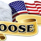 ProSticker 985 (One) 3" X 6" American Pride Series Moose Bald Eagle Decal Sticker