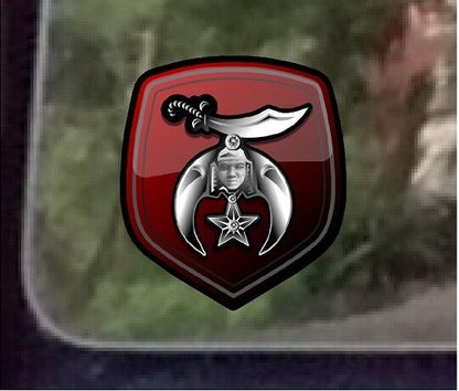 Masonic, Shriner, Lodge, Compass Square, Blue Lodge, Freemason, Weatherproof for Your car, truck, laptop, iPad, notebook, mailbox, window, locker, toolbox, etc. Made In the USA 4" ProSticker