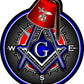 Masonic, Shriner, Lodge, Compass Square, Blue Lodge, Freemason, Weatherproof for Your car, truck, laptop, iPad, notebook, mailbox, window, locker, toolbox, etc. Made In the USA 4" ProSticker