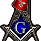 Masonic, Shriner, Lodge, Compass Square, Blue Lodge, Freemason, Weatherproof for Your car, truck, laptop, iPad, notebook, mailbox, window, locker, toolbox, etc. Made In the USA 4" ProSticker