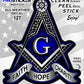 Masonic, Shriner, Lodge, Compass Square, Blue Lodge, Freemason, Weatherproof for Your car, truck, laptop, iPad, notebook, mailbox, window, locker, toolbox, etc. Made In the USA 4" ProSticker