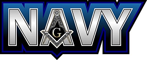ProSticker 099.4 (One) 4" X 10" Masonic Series Navy Freemason Compass Square Decal Sticker