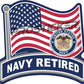 Navy Retired Decal USA Flag Military ProSticker 278