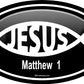 ProSticker 2216 (One) 3" X 5" Euro Oval Series Jesus Matthew 1" Decal Sticker