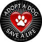 ProSticker 2144 (One) 4" Harmony Series Adopt a Dog Save a Life Decal Sticker