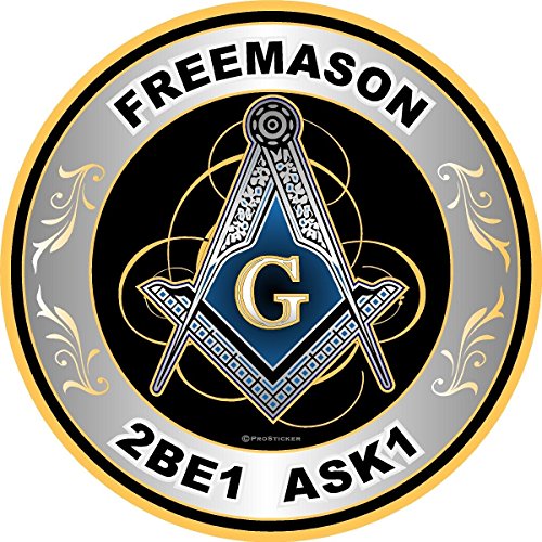 ProSticker 093V (One) Masonic Series Freemason, 2B1 ASK1 Compass Decal Sticker