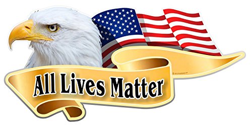 ProSticker 970 (One) 3" X 6" Patriot Series All Lives Matter American Eagle Support Decal Sticker