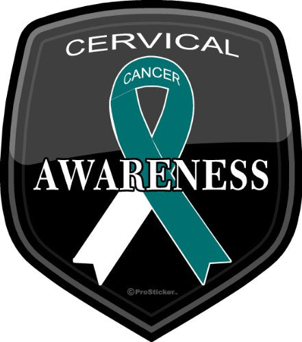 ProSticker 2512 (One) 4" Cancer Awareness Series Cervical Decal Sticker