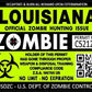 ProSticker 1228 (Two Pack) 3"x 4" Zombie Series Louisiana Hunting License Permit Decal Sticker