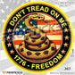 Don't Tread on Me Gadsden Flag 1776 Freedom Decal ProSticker 363