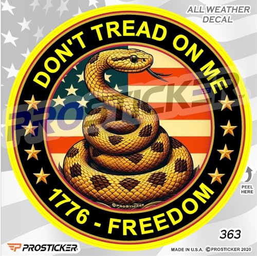 Don't Tread on Me Gadsden Flag 1776 Freedom Decal ProSticker 363