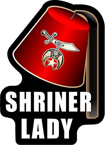 ProSticker 113V (One) Masonic Series Shriner Lady Shriner Freemason Compass Decal Sticker
