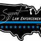 ProSticker 1119V (One) Patriot Series Support Law Enforcement Thin Blue Line Decal Sticker