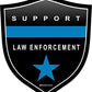 ProSticker 1086V Patriot Series Support Law Enforcement Thin Blue Line Support Decal Sticker