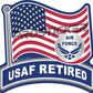 Air Force Retired USAF Decal USA Flag Military ProSticker 270