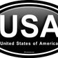 ProSticker 2202 (One) 3" X 5" Euro Oval Series USA Decal Sticker