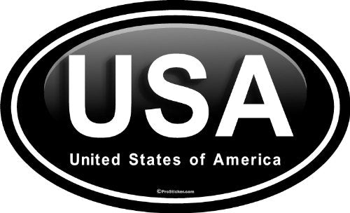 ProSticker 2202 (One) 3" X 5" Euro Oval Series USA Decal Sticker
