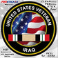 ProSticker 1127V (One) US Veteran Iraq Flag Decal Sticker