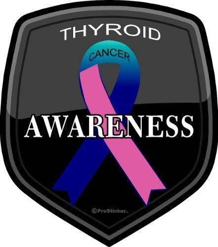 ProSticker 2517 (One) 4" Cancer Awareness Series Thyroid Decal Sticker