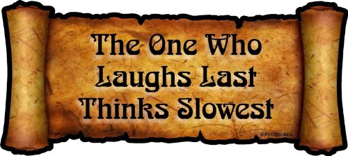 ProSticker 2170 3" X 7" Scroll Series Funny Wisdom Decal Sticker