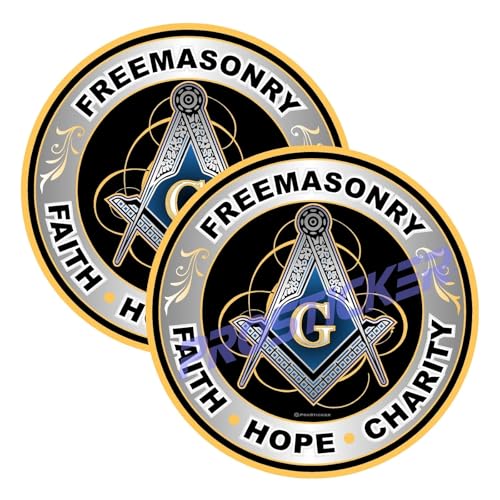 Freemasonry Faith Hope Charity Decal Mason (One) 3" 2 Pack ProSticker 091 2PK