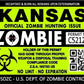 ProSticker 1226 (Two Pack) 3"x 4" Zombie Series Kansas Hunting License Permit Decal Sticker