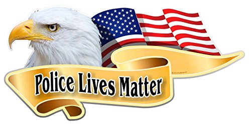 971 ProSticker (One) 3" X 6" Patriot Series"Police Lives Matter" Blue Line Eagle Support Decal Sticker